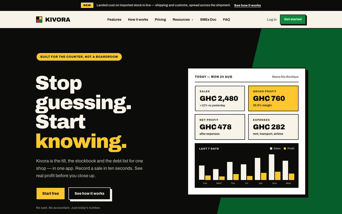The Kivora SMEs website
