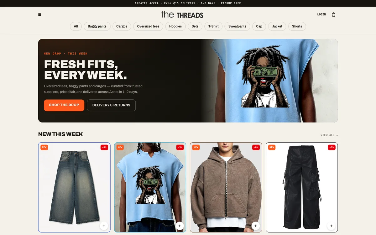The The Threads website