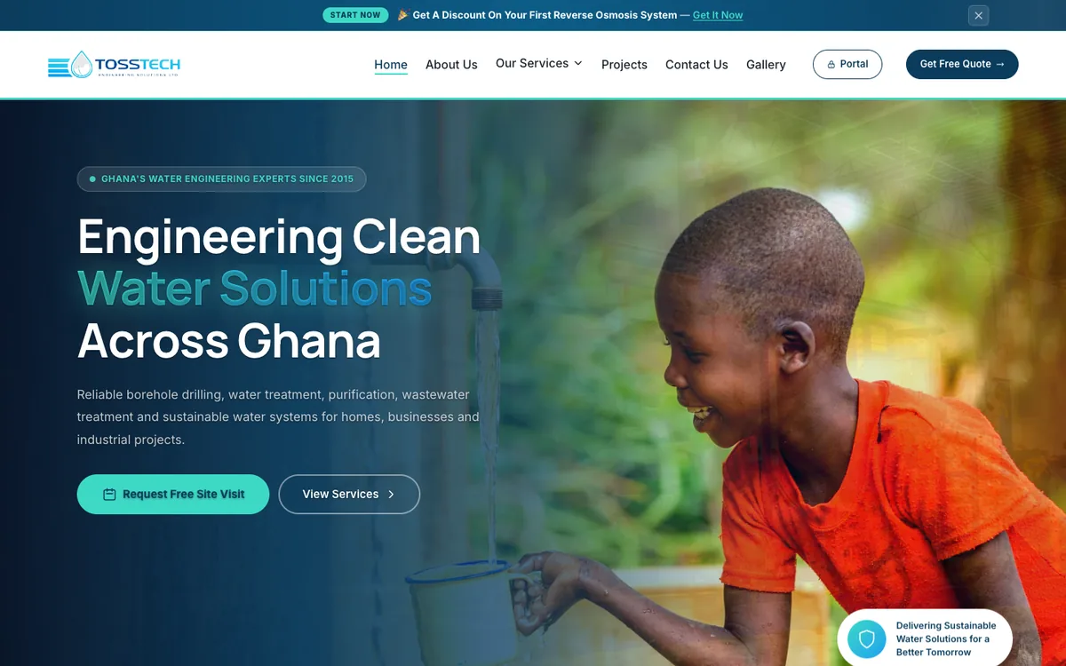 The Tosstech Engineering Solutions website